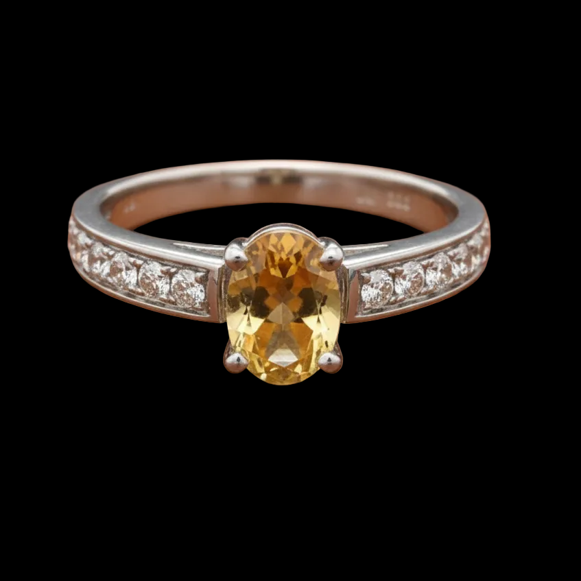 Maya Lianna .36 cttw Citrine and Diamond Ring 14851