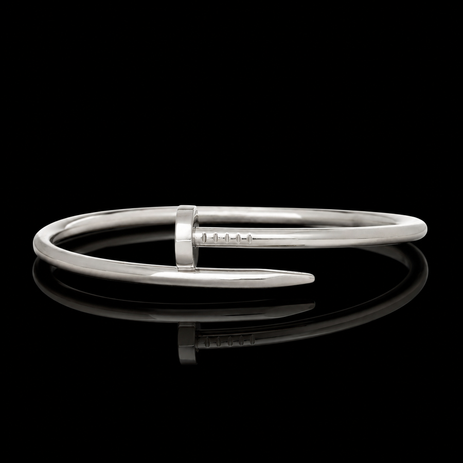 Estate Cartier Juste Un Clou 18Kt White Gold Nail Bangle