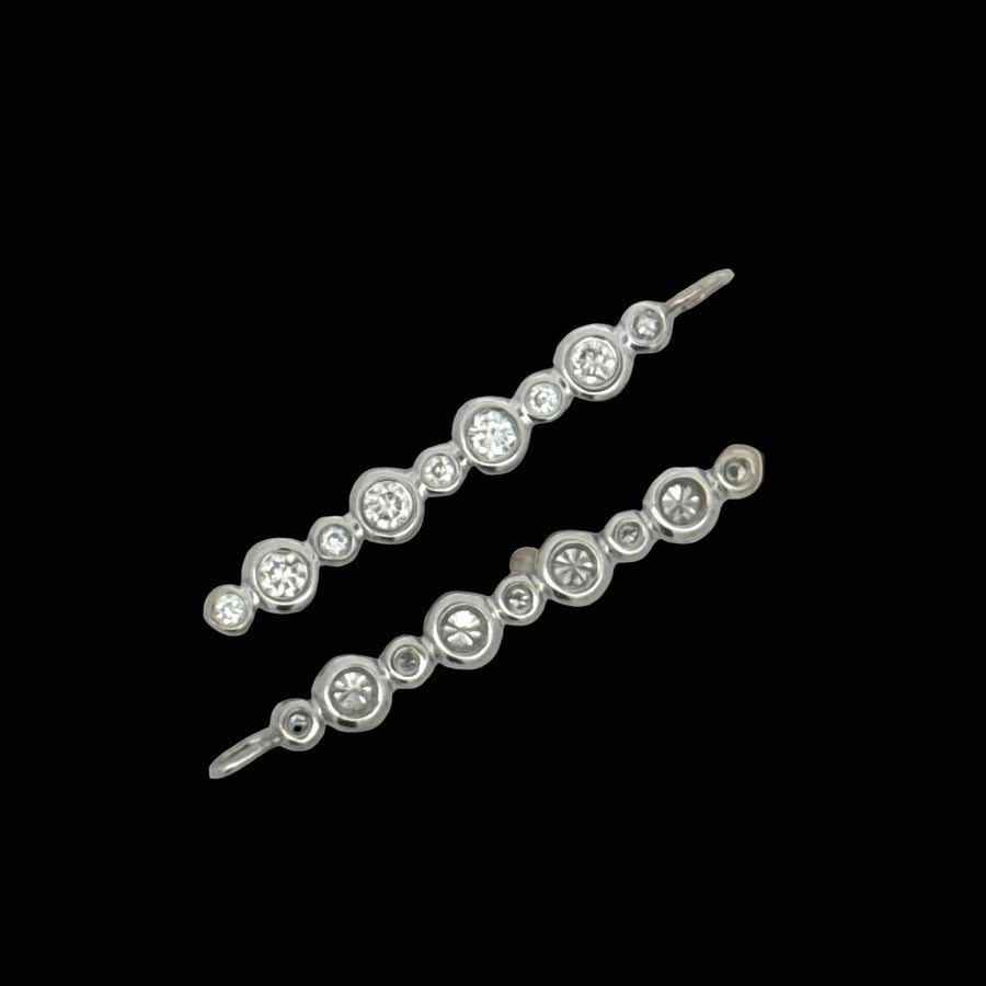 Italian Manufacturer Custom Made 10 Stone .25 cttw Diamond 18kt. White Gold Pendant