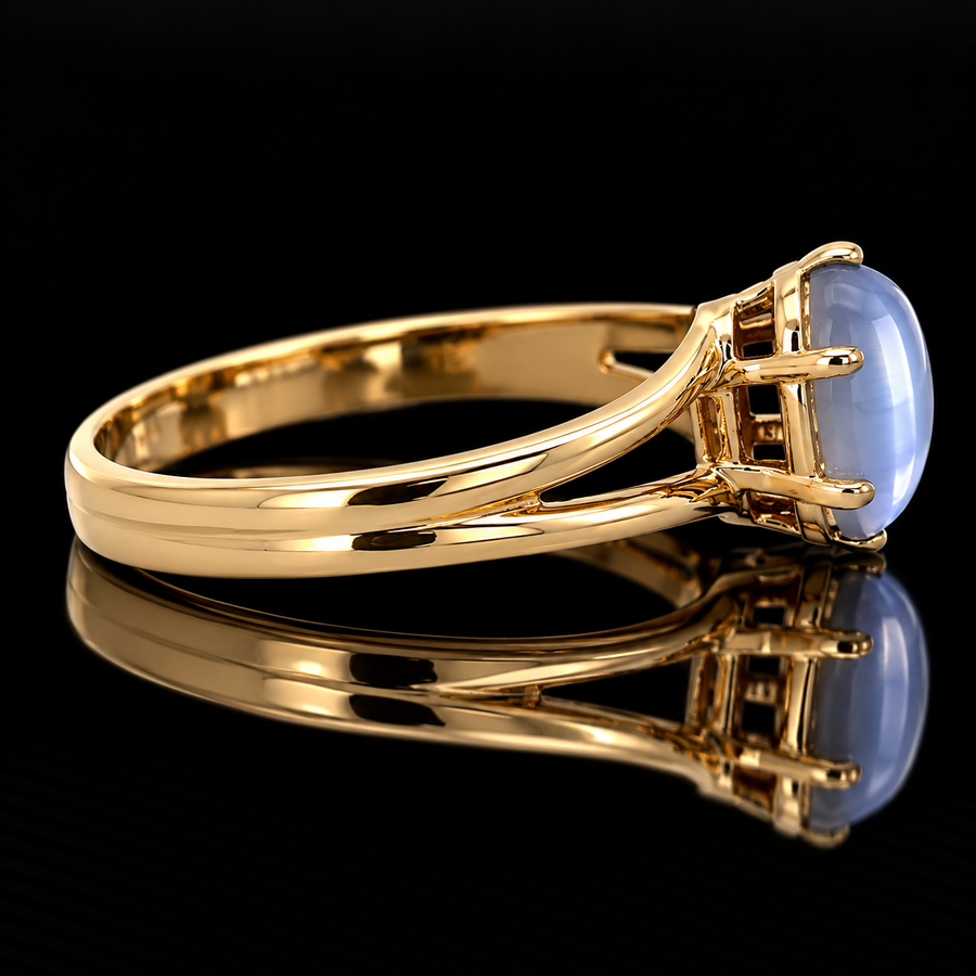Estate Star Sapphire 14K Yellow Gold Ring