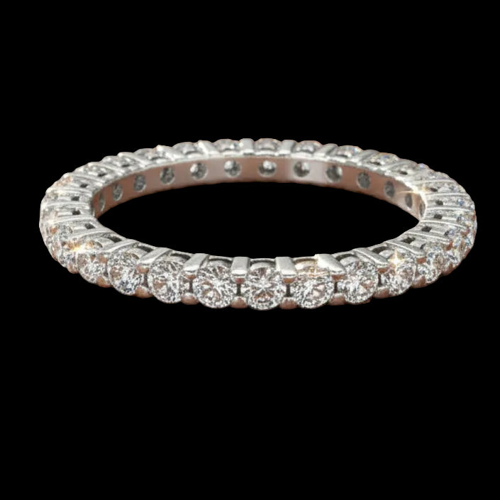 Maya Lianna 1.03 ctw Diamond and 14K White Gold Eternity Band