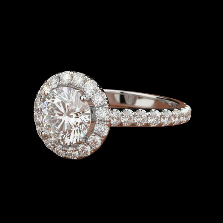 Michael M 1.60 cttw Diamond 18K White Gold Semi Mount Ring