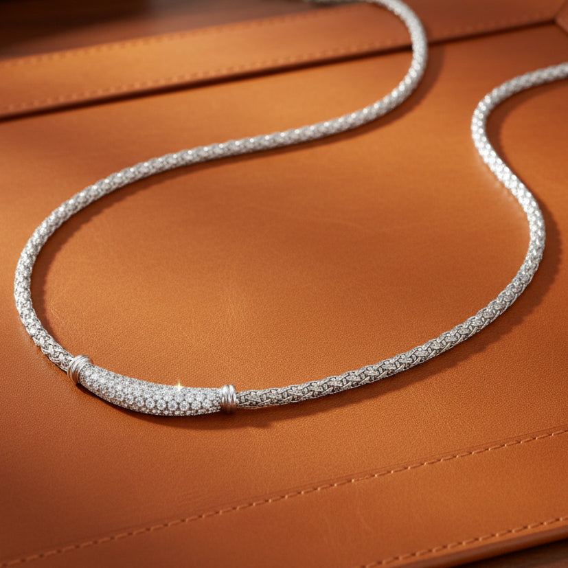 Designer Roberto Coin 3.00 cttw Diamond 18kt White Gold Necklace