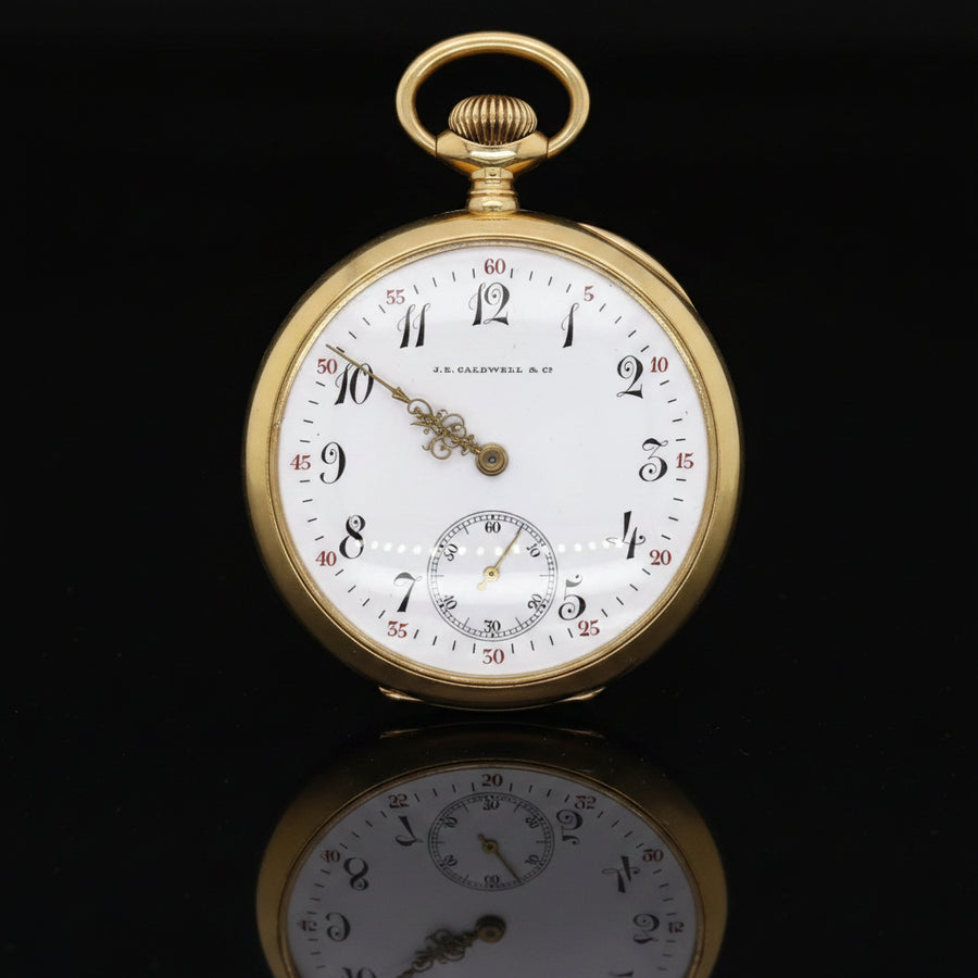 Art Deco J.E. Caldwell/Vacheron Constantine 18Kt Yellow Gold Pocket Watch #90552