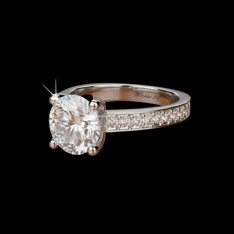 Michael M 1.0 ctw Diamond 18K White Gold Semi Mount Ring
