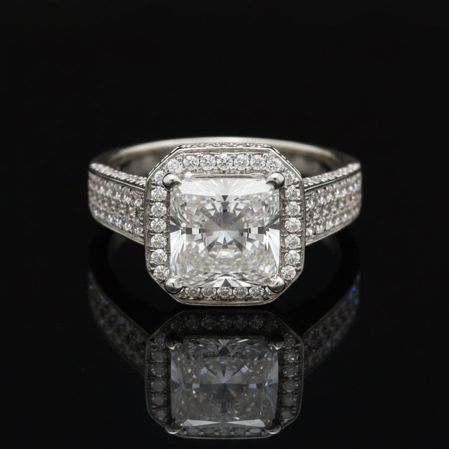 Michael M 1.50 cttw Diamond 18K White Gold Semi Mount Ring