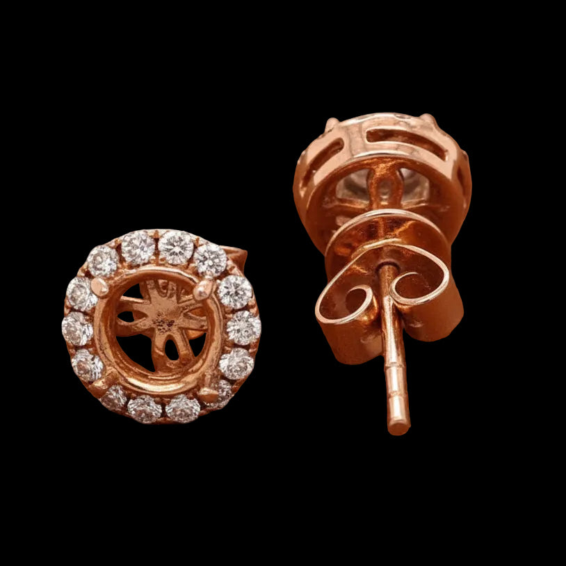 Maya Lianna 0.25 ctw Diamond and 14K Rose Gold Jacket for Earrings