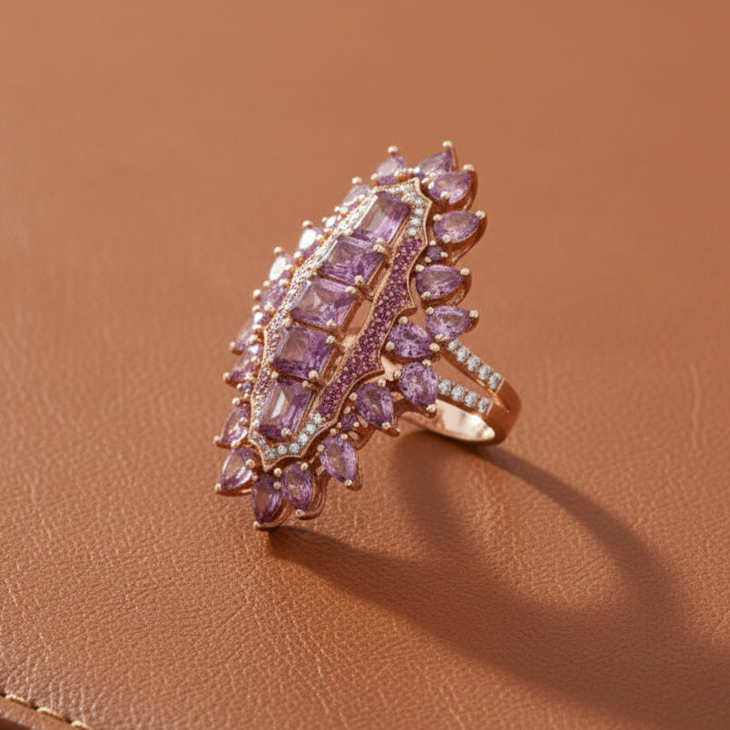 6.50cttw Pink Sapphire and Diamond 14K Rose Gold Ring