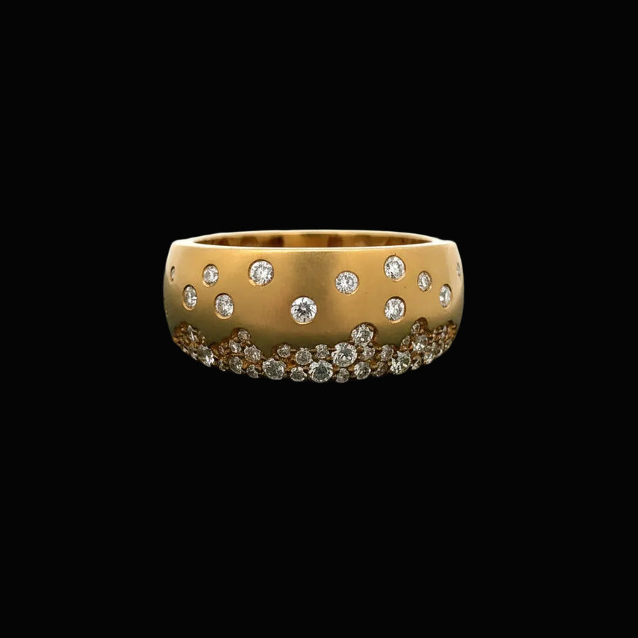 Modern .60 cttw Diamond And 18kt Yellow Gold Ring