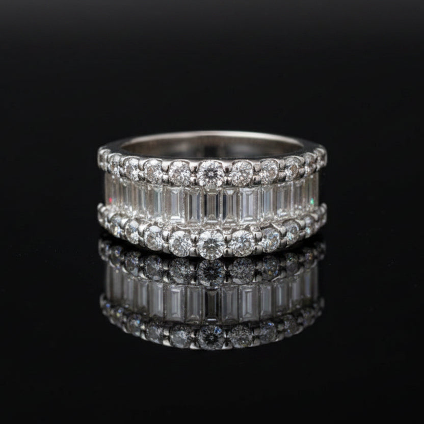 Modern 2.00cttw Diamond Platinum Ring