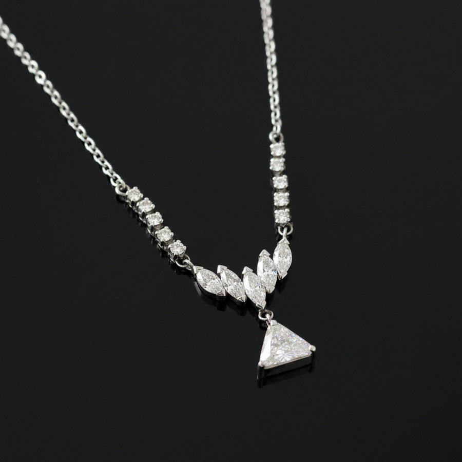 Modern 1.26cttw Diamond Platinum Designer Necklace