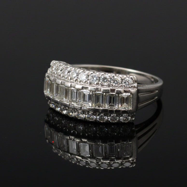 Vintage Diamond Platinum Ring