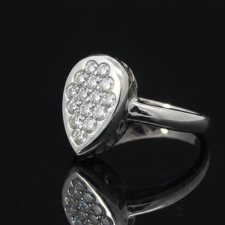 Estate Diamond & 18K White Gold Ring