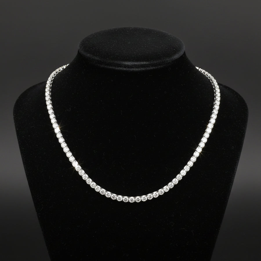 Contemporary 32.12 cttw Diamond Riviera 14K White Gold Graduated Necklace