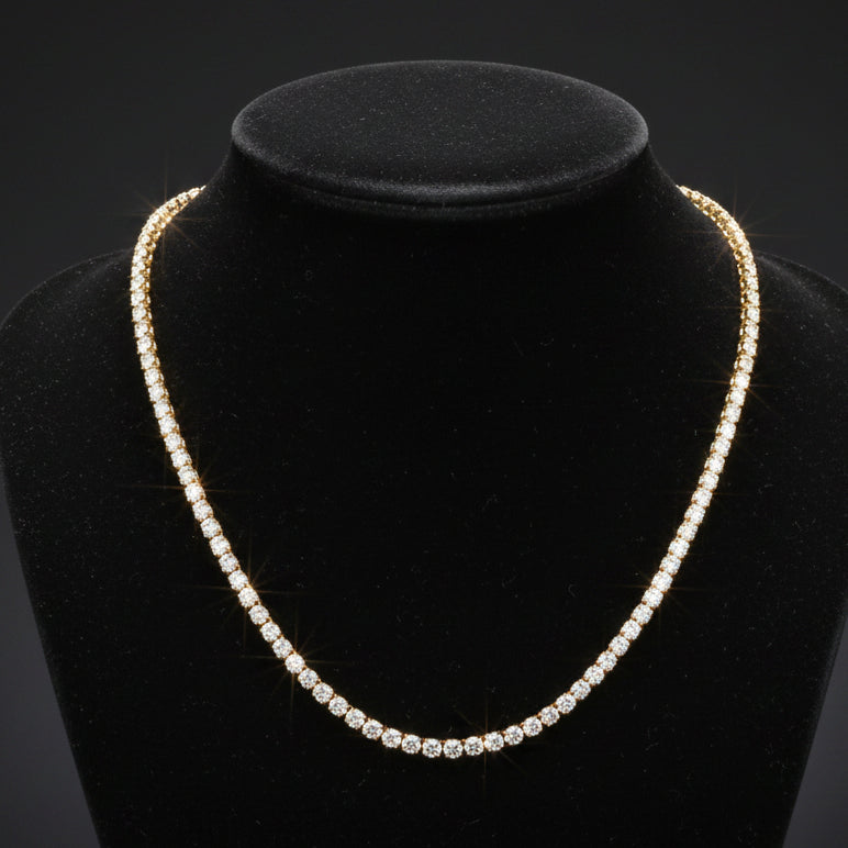 Contemporary 6.70 cttw Diamond Riviera 14K White Gold Graduated Necklace