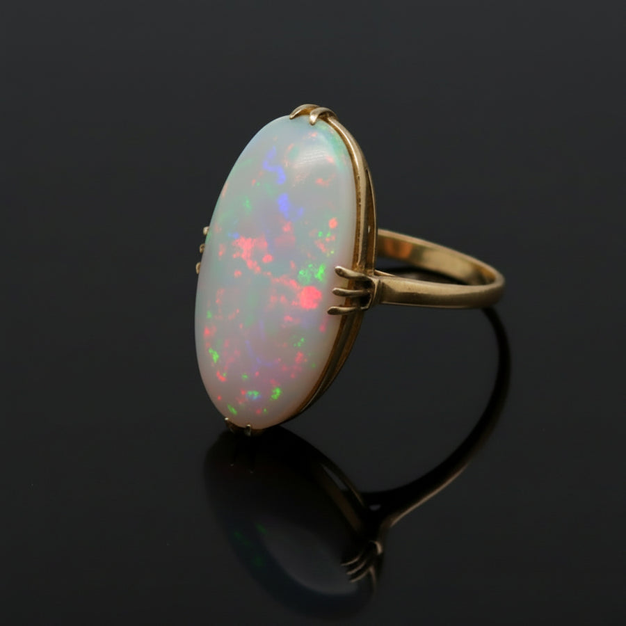 Victorian Opal & 18K Yellow Gold Ring