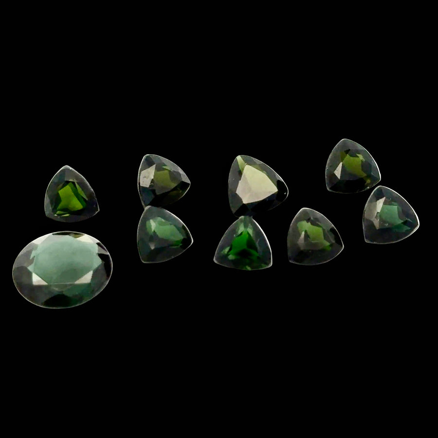 Estate 15.05 cttw Green Tourmaline Loose Collection