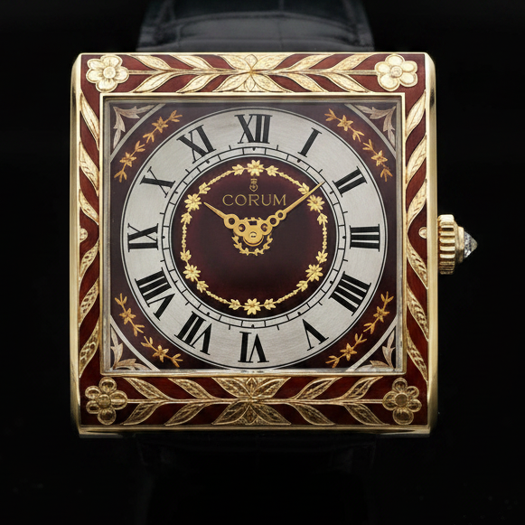 "Piece Unique" One of a Kind Corum 18K Yellow Gold Diamond Enamel Watch MSRP $103,250. 2010