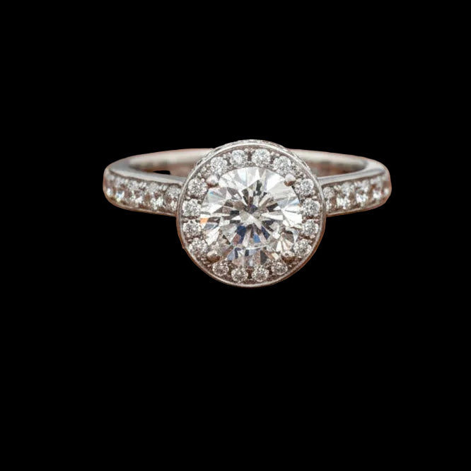 Michael M 1.07 cttw Diamond 18K White Gold Semi Mount Ring